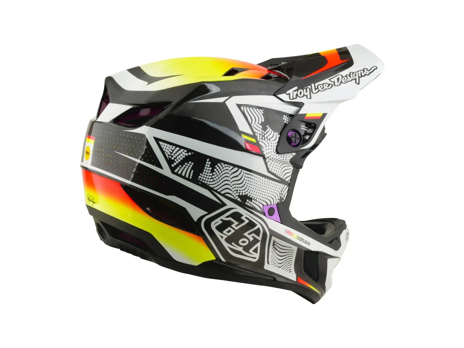 Troy Lee Designs D4 Carbon MIPS helmet Lined up Black