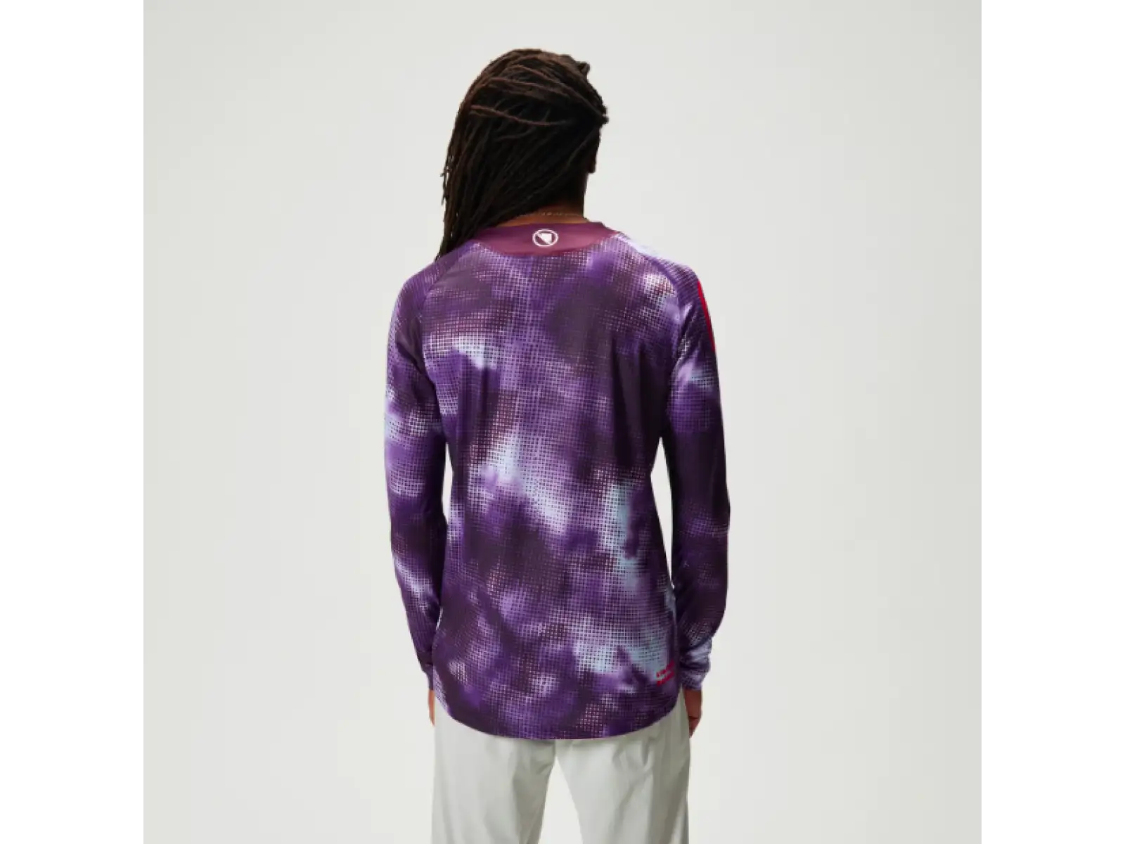 Endura Pixel Cloud men's long-sleeve jersey Purple