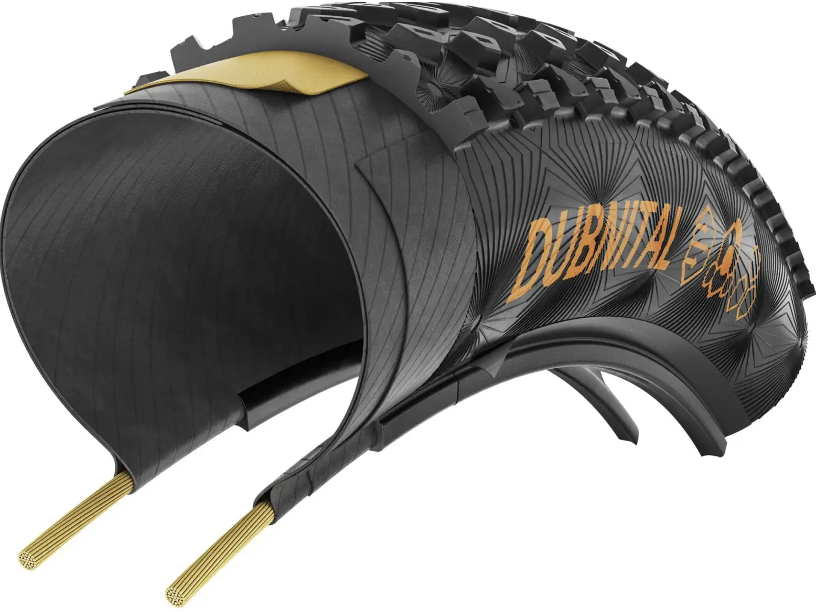 Continental Dubnital Race Rapid MTB tire 60-622 kevlar black/transparent