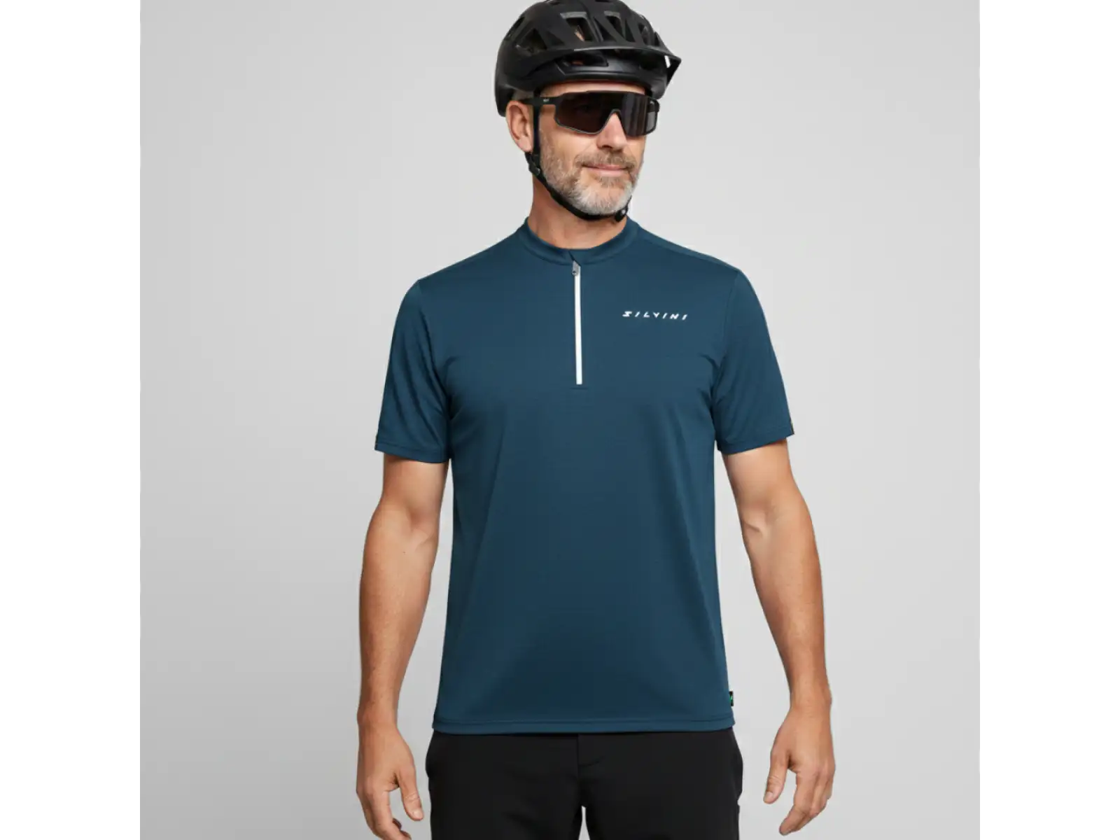 Silvini Naturno men's jersey short sleeve Navy/Black