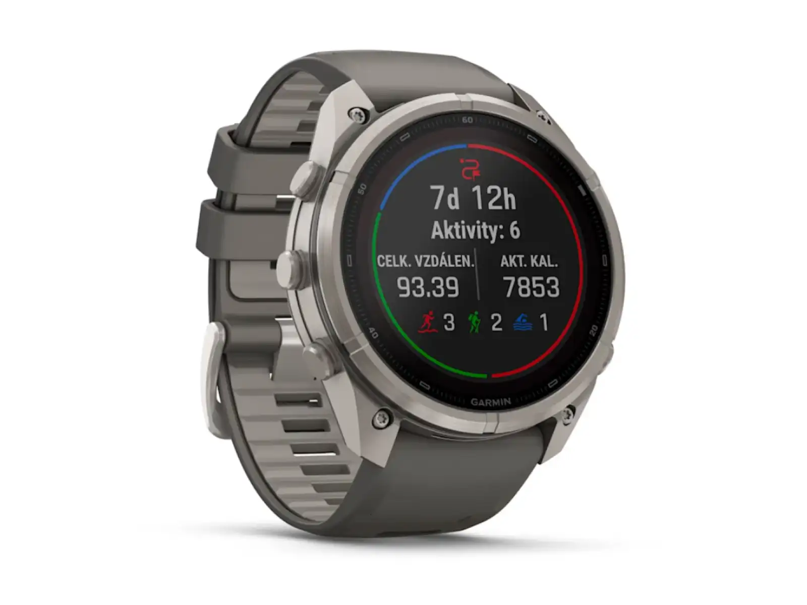 Garmin Fénix 9 Pro inReach Solar 51 mm smart watch Titanium Pebble Gray/Silver Gray