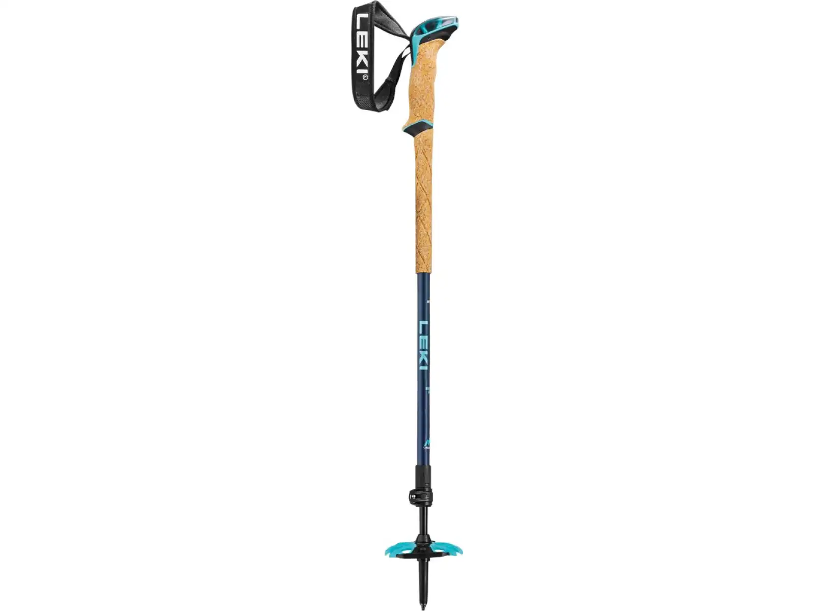 Leki Bernina Lite 2 women's ski touring poles Denim blue/Midnight blue/Mint