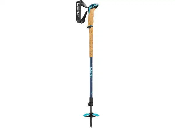 Leki Bernina Lite 2 women's ski touring poles Denim blue/Midnight blue/Mint