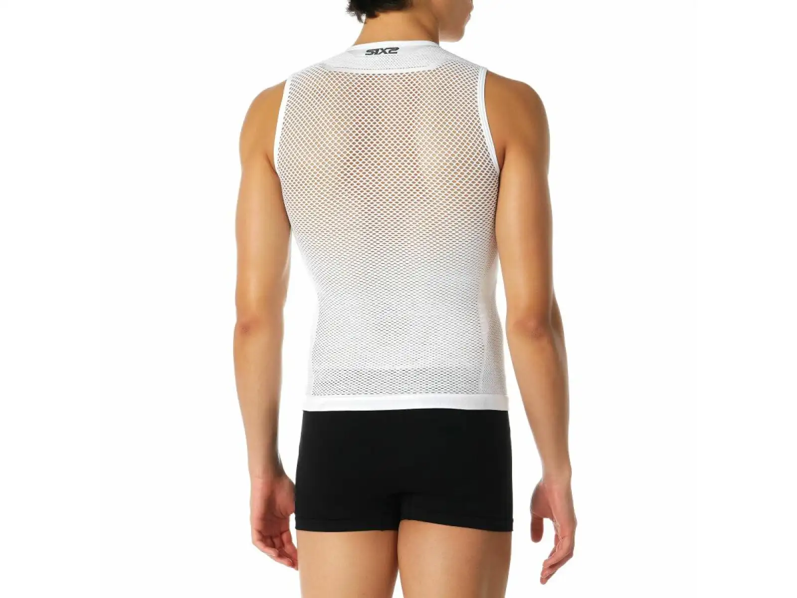 SIXS SMRX mesh sleeveless shirt white