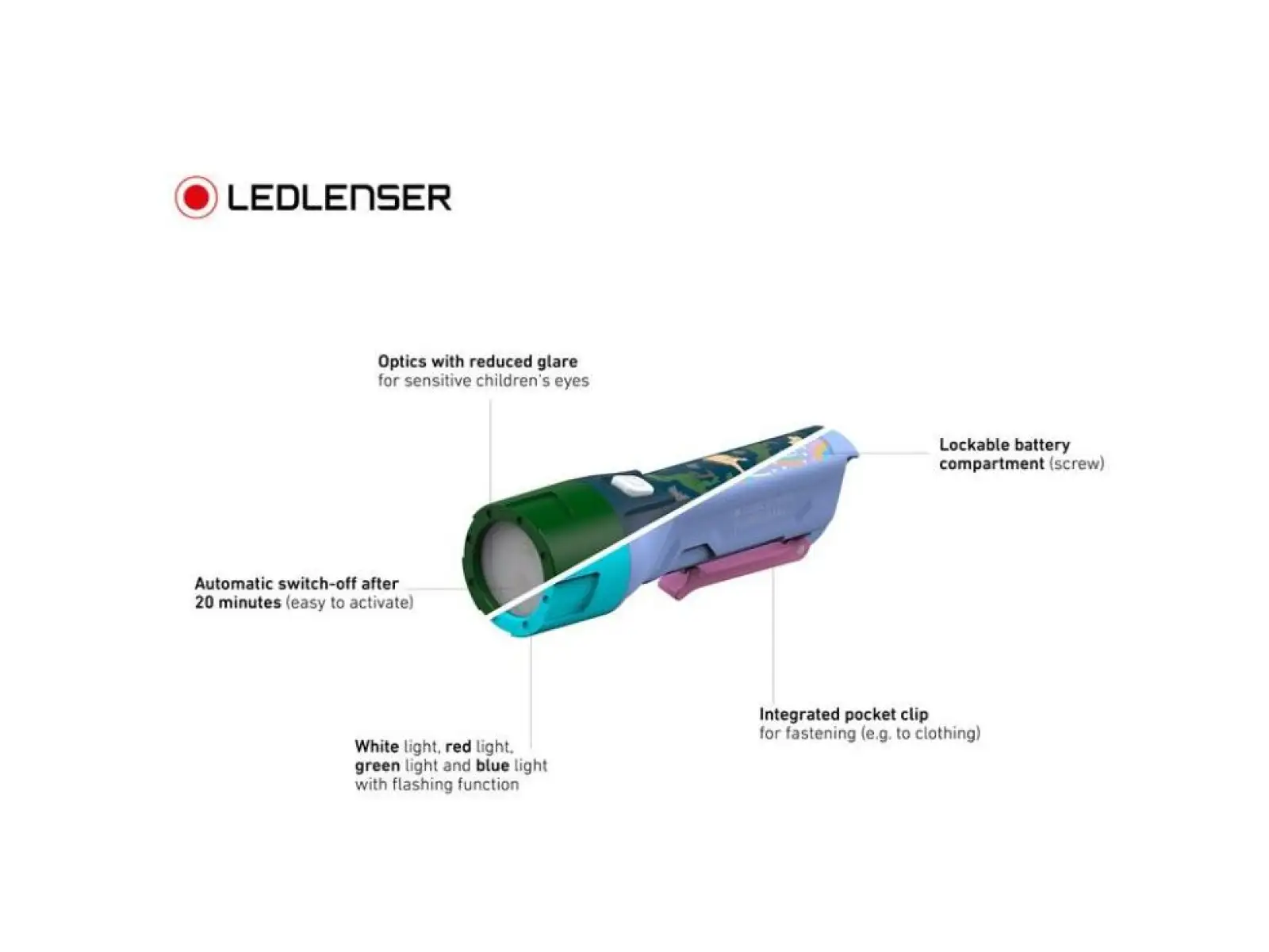 Ledlenser KidBeam4 Dino Flashlight