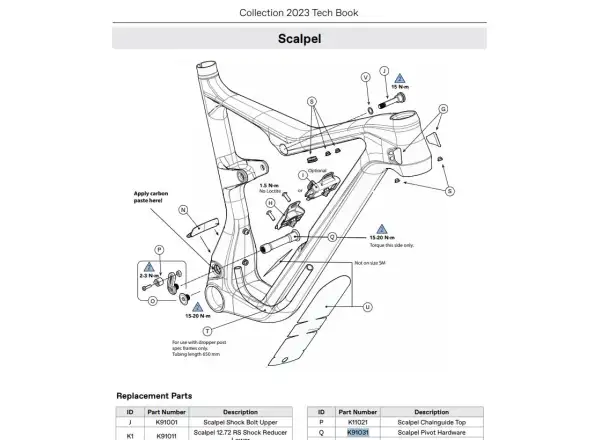 Cannondale Kit Scalpel 21+ Pivot