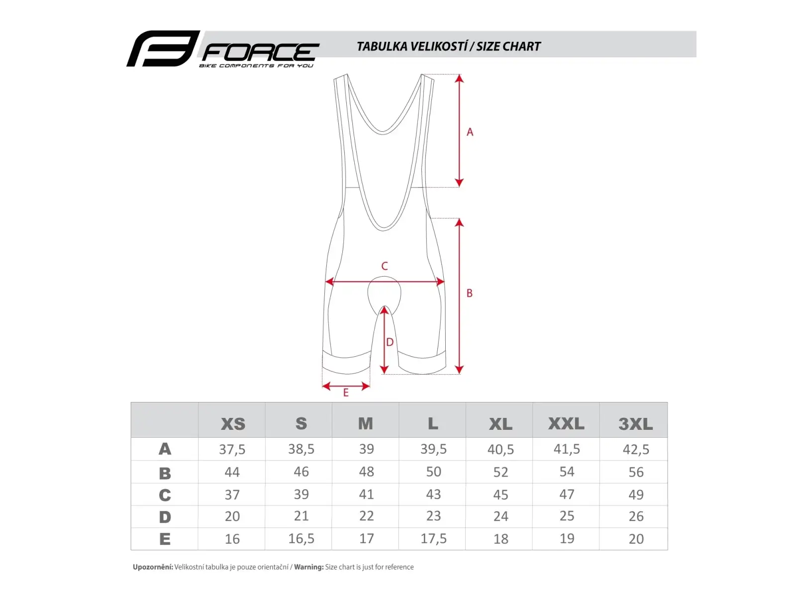 Force Stripe bib shorts with pad black/grey