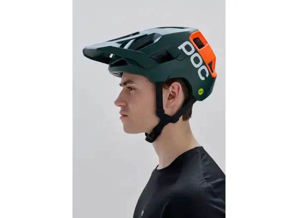 POC Kortal Race MIPS MTB helmet Pargasite Green Matt/Fluorescent Orange Matt