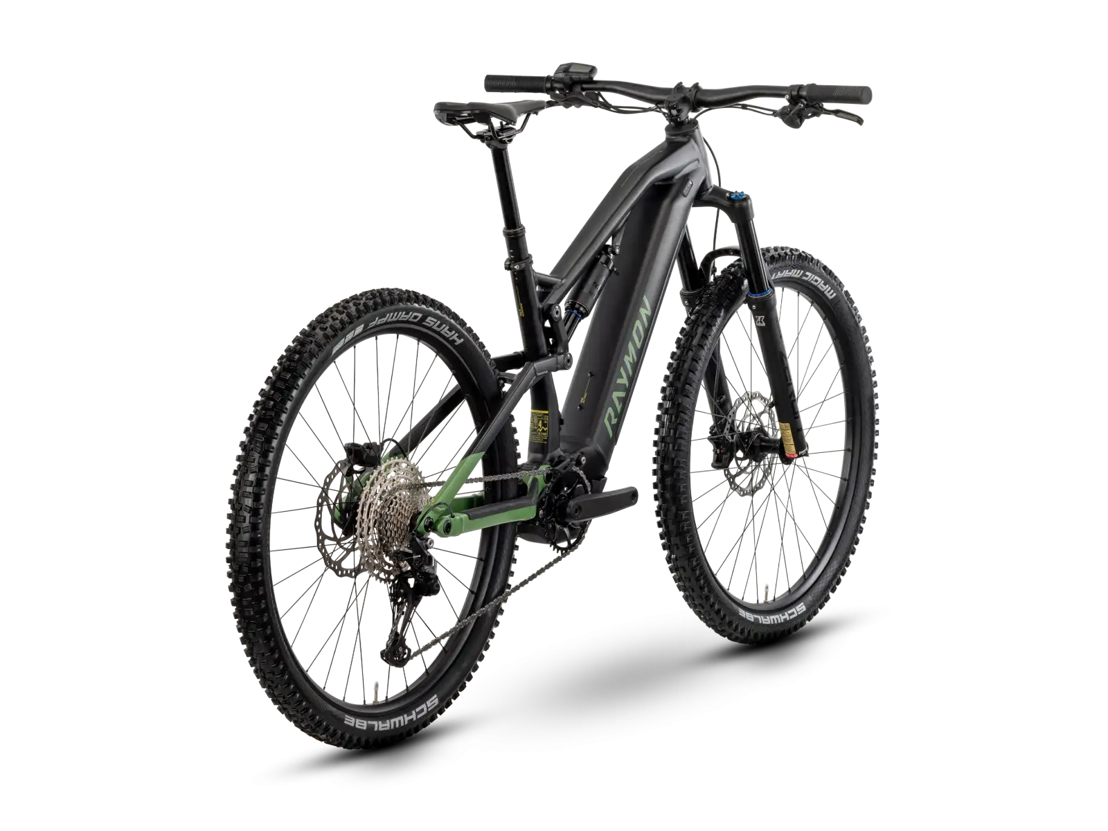 Raymon Trailray 150 full-suspension e-bike black/resedagreen/citron