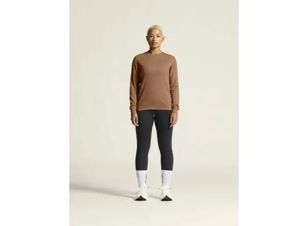 Craft Wool Waffle women's shirt long sleeve brown