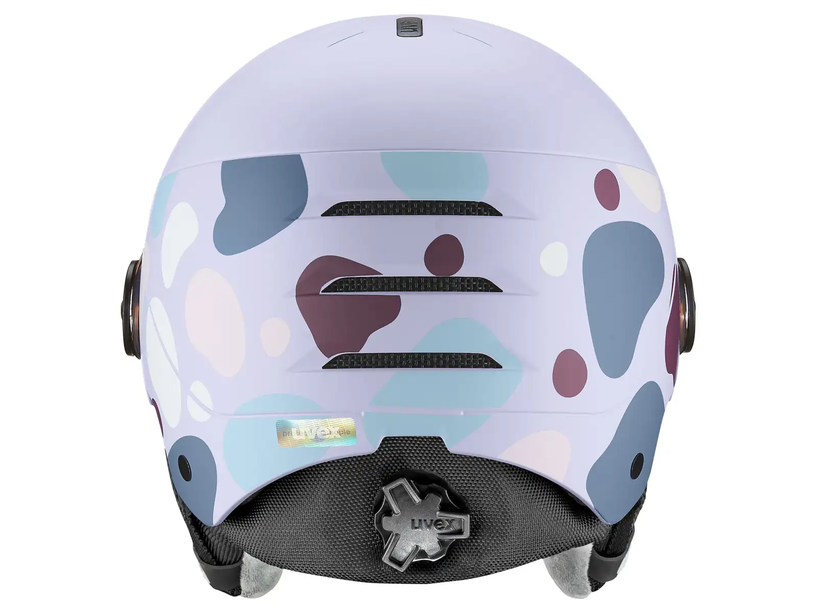 Uvex Rocket Jr Visor ski helmet cool lavender abstract matt
