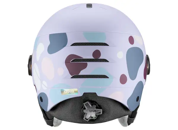 Uvex Rocket Jr Visor ski helmet cool lavender abstract matt