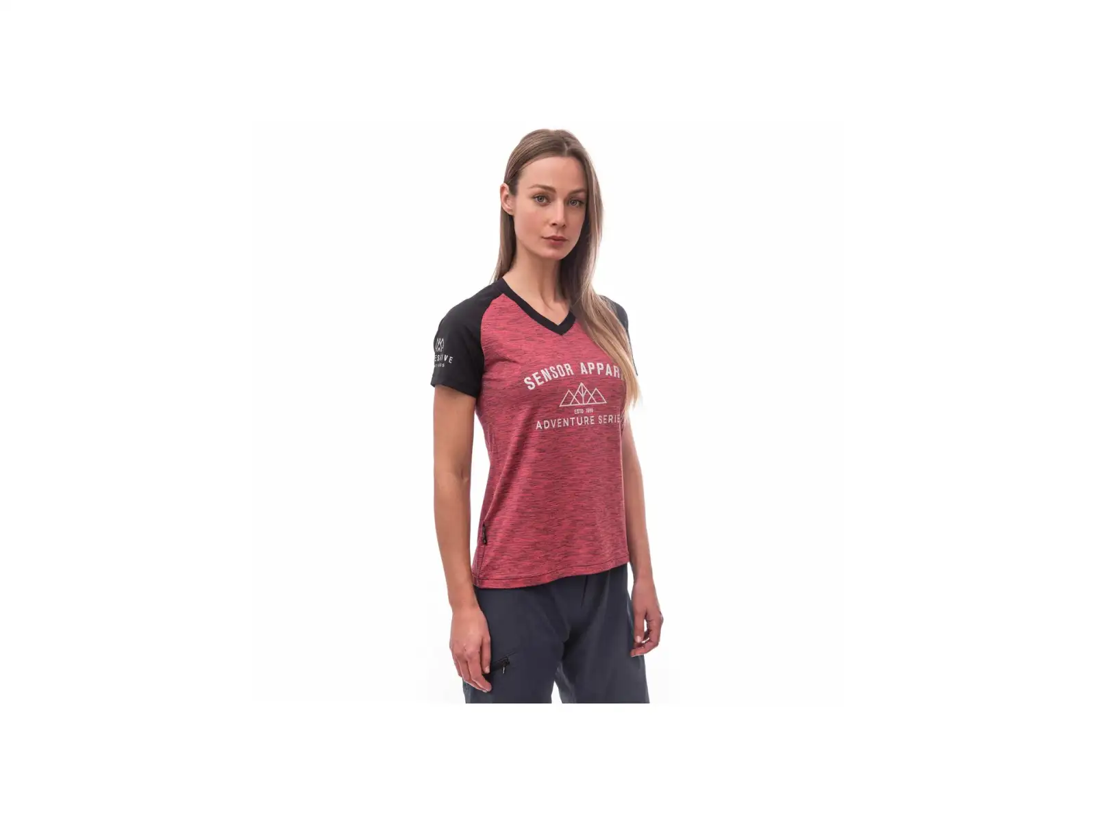 Sensor Charger women's jersey short sleeve pink/black
