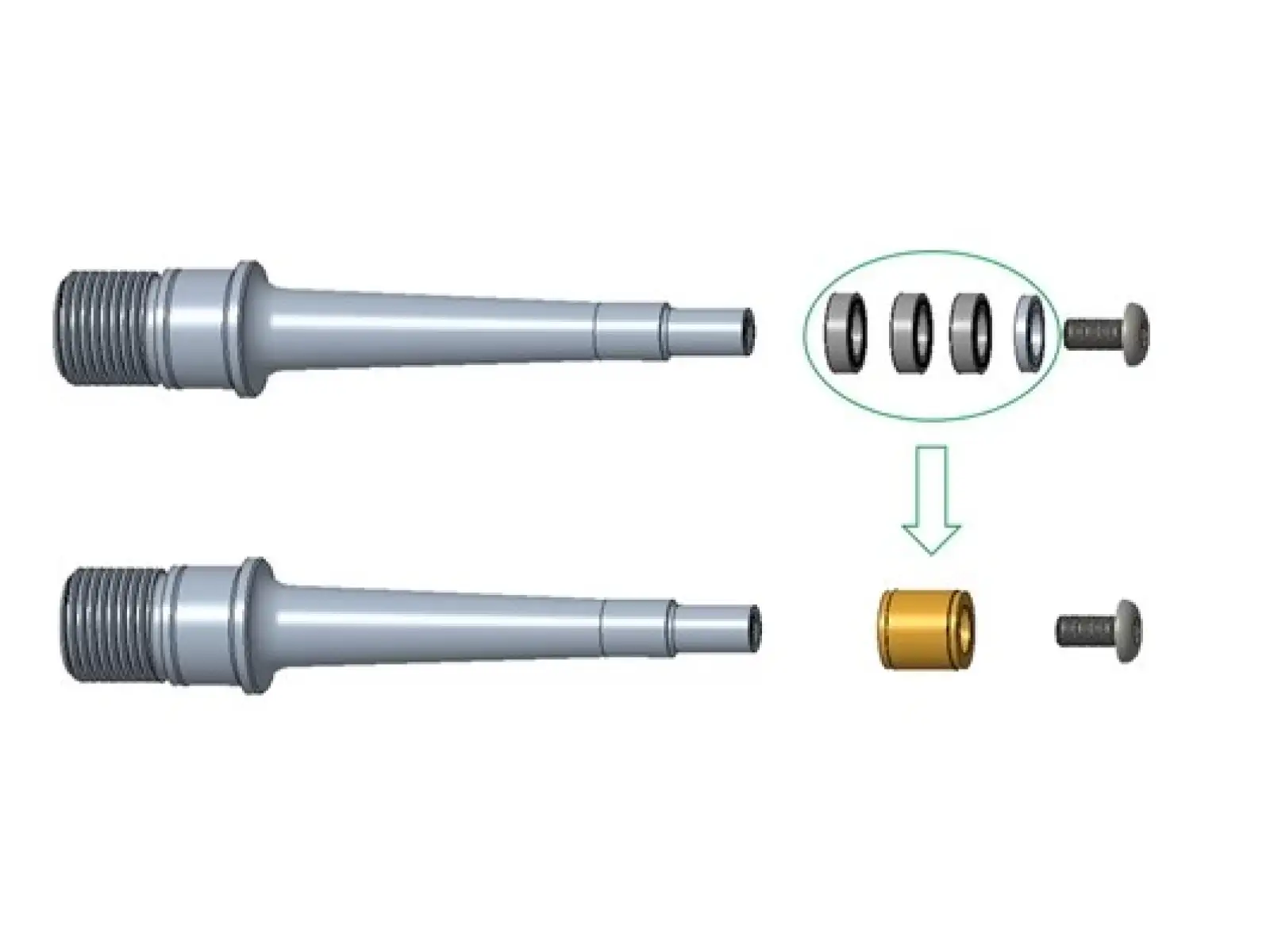 OneUp Rebuild Kit for Pedals Alu