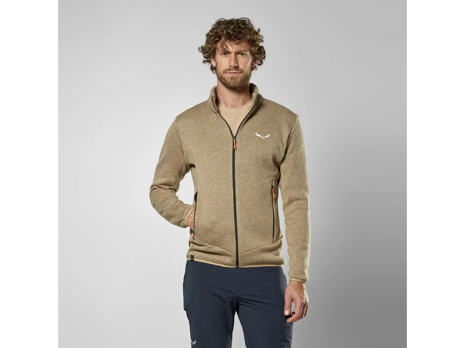 Salewa Puez Rocca Polarlite men's sweatshirt Quicksand