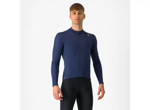 Castelli Espresso Thermal men's jersey Belgian Blue