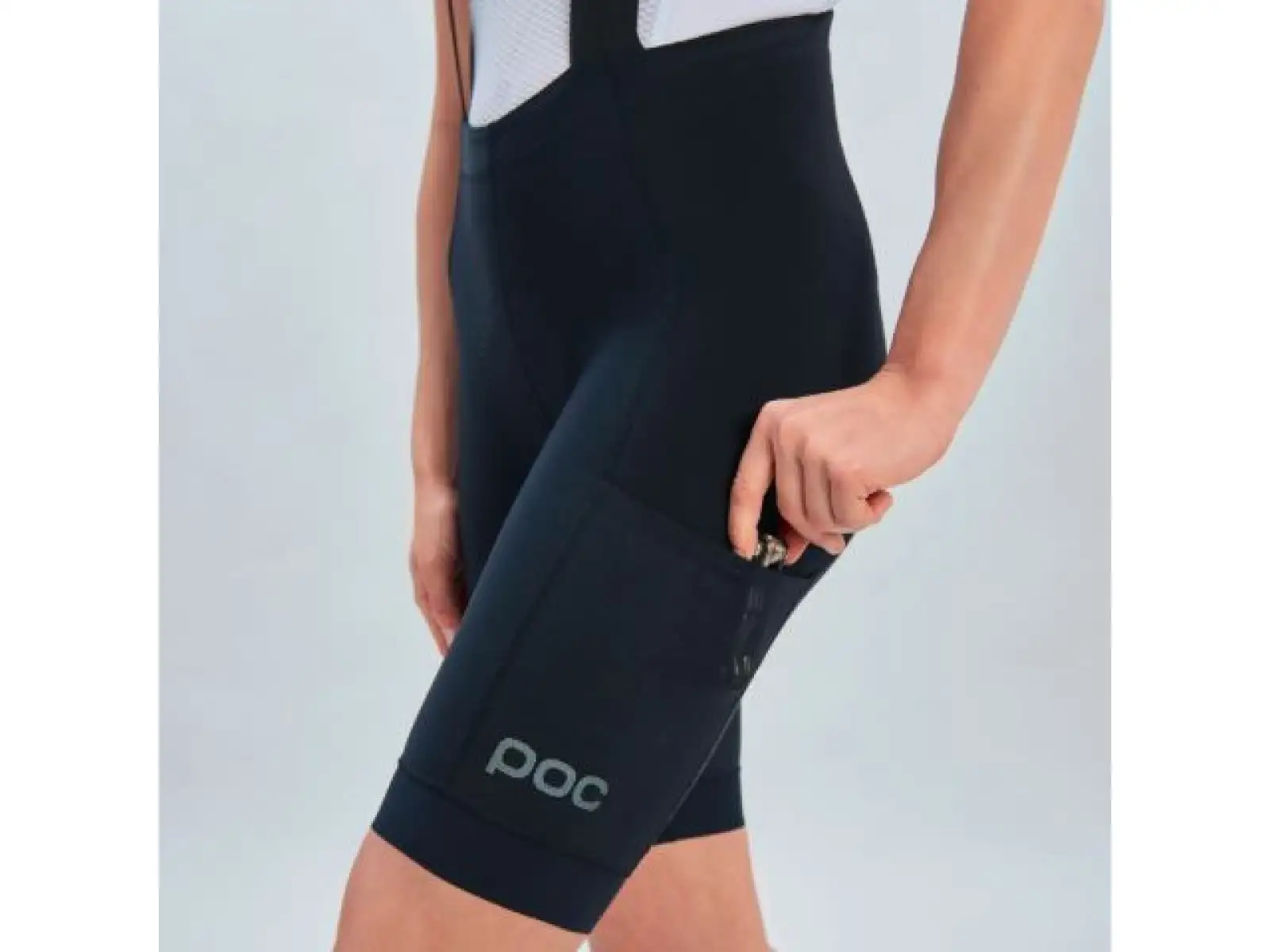 POC Essential Cargo women's bib shorts Uranium Black