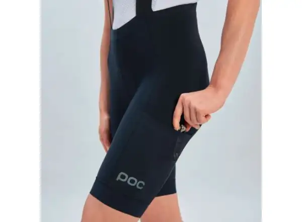 POC Essential Cargo women's bib shorts Uranium Black