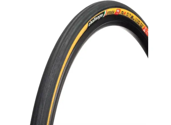 Challenge Strada TLR Pro 28" road tire kevlar Black/Tan