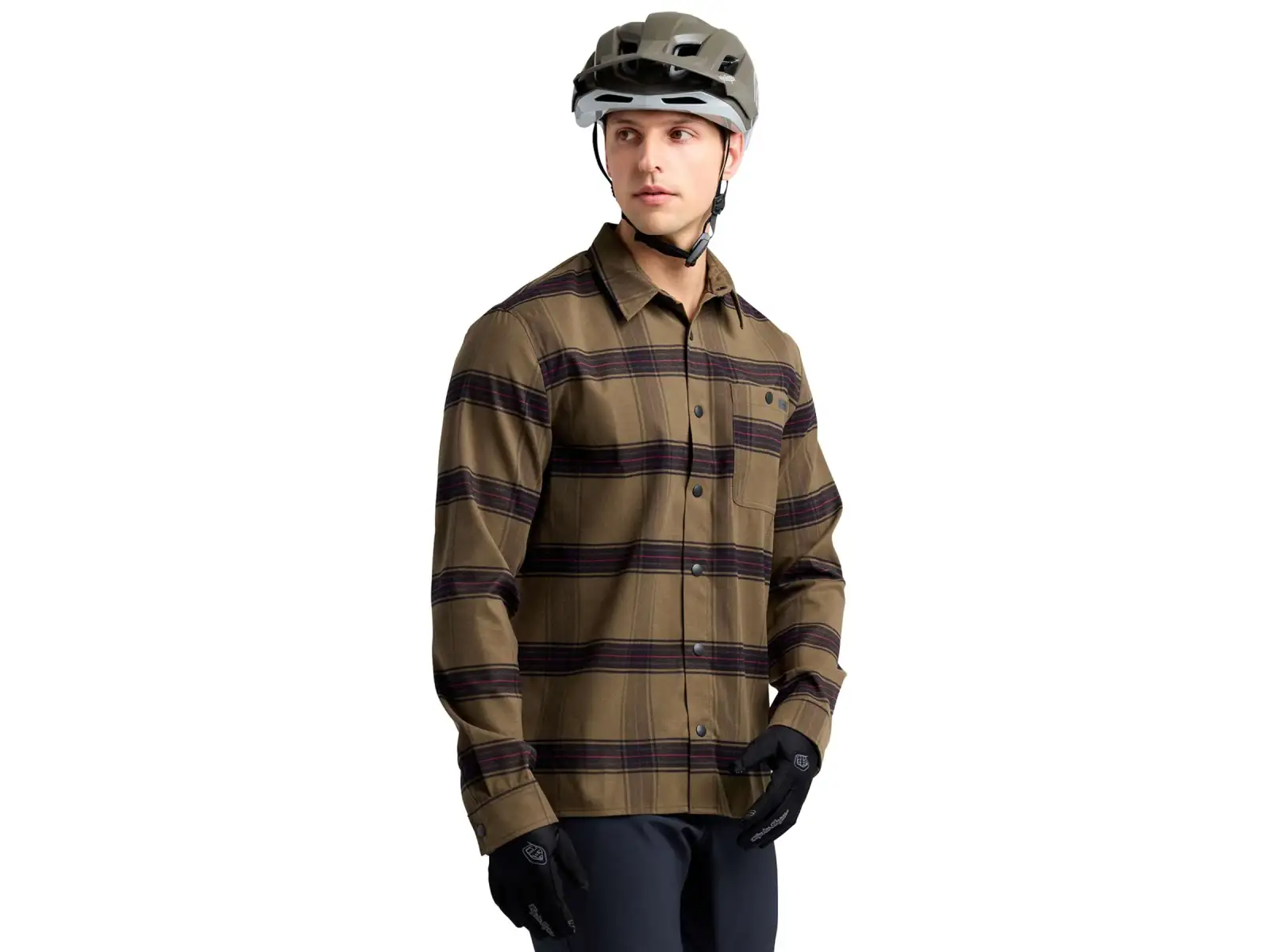 Troy Lee Designs Grind Flannel Paid men's shirt Dark Pine