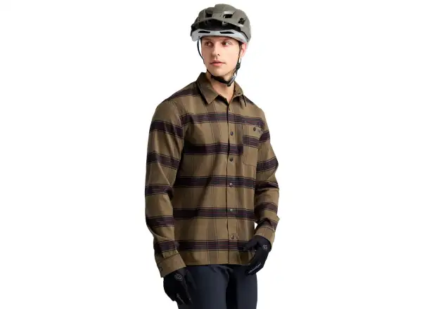 Troy Lee Designs Grind Flannel Paid men's shirt Dark Pine