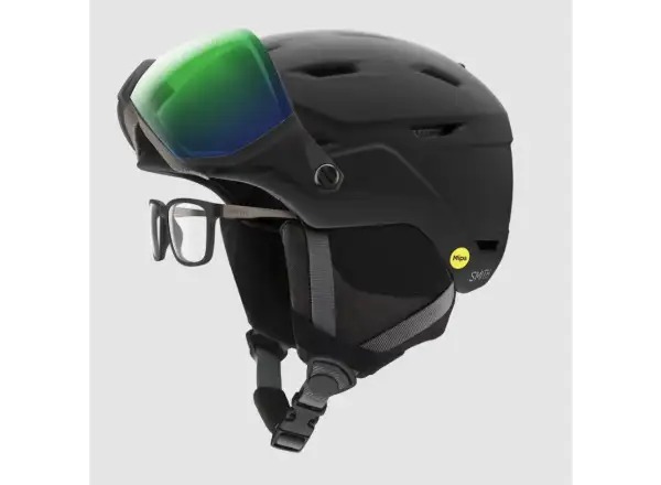 Smith Survey EU ski helmet Matte Black / ChromaPop Everyday Green Mirror