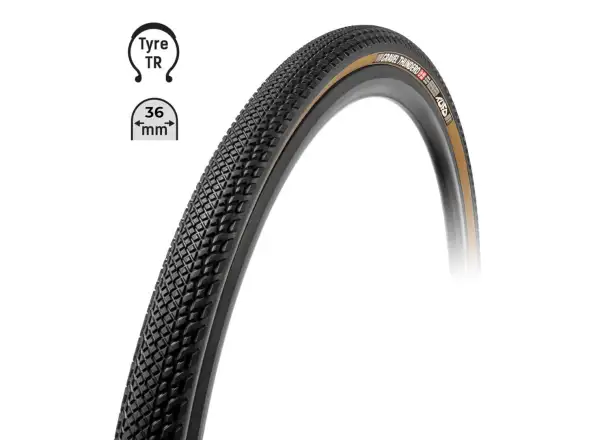 Tufo Thundero TR 700x36C gravel tire kevlar black/beige