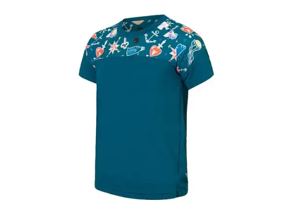 Sensor Cyklo Helium kids jersey short sleeve sapphire/Boys Tattoo