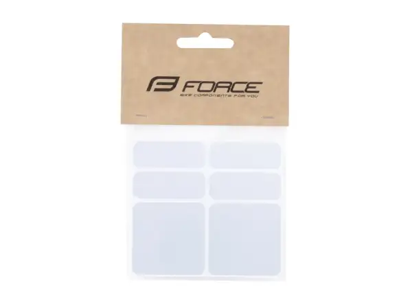 Force set of reflective stickers 6 pcs silver