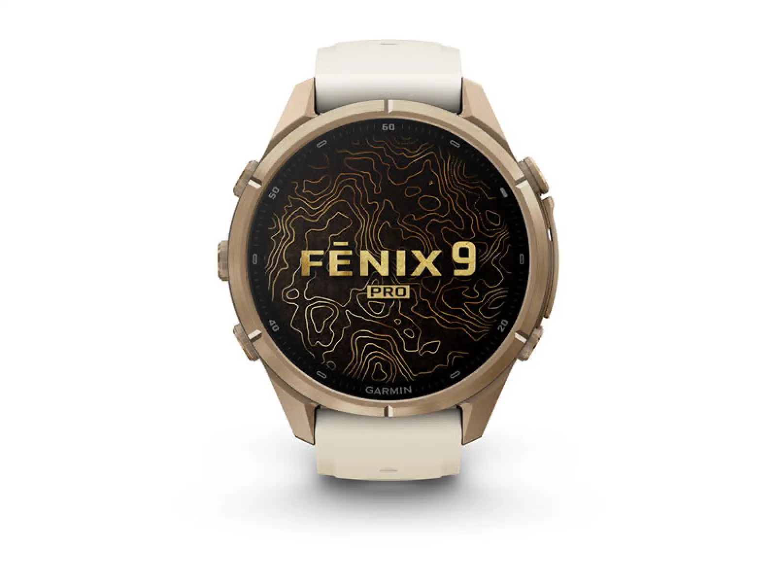Garmin fenix 9 Pro inReach 43 mm smart watch Autumn gold titanium/Cream/french gray