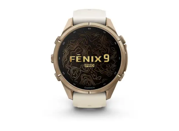 Garmin fenix 9 Pro inReach 43 mm smart watch Autumn gold titanium/Cream/french gray