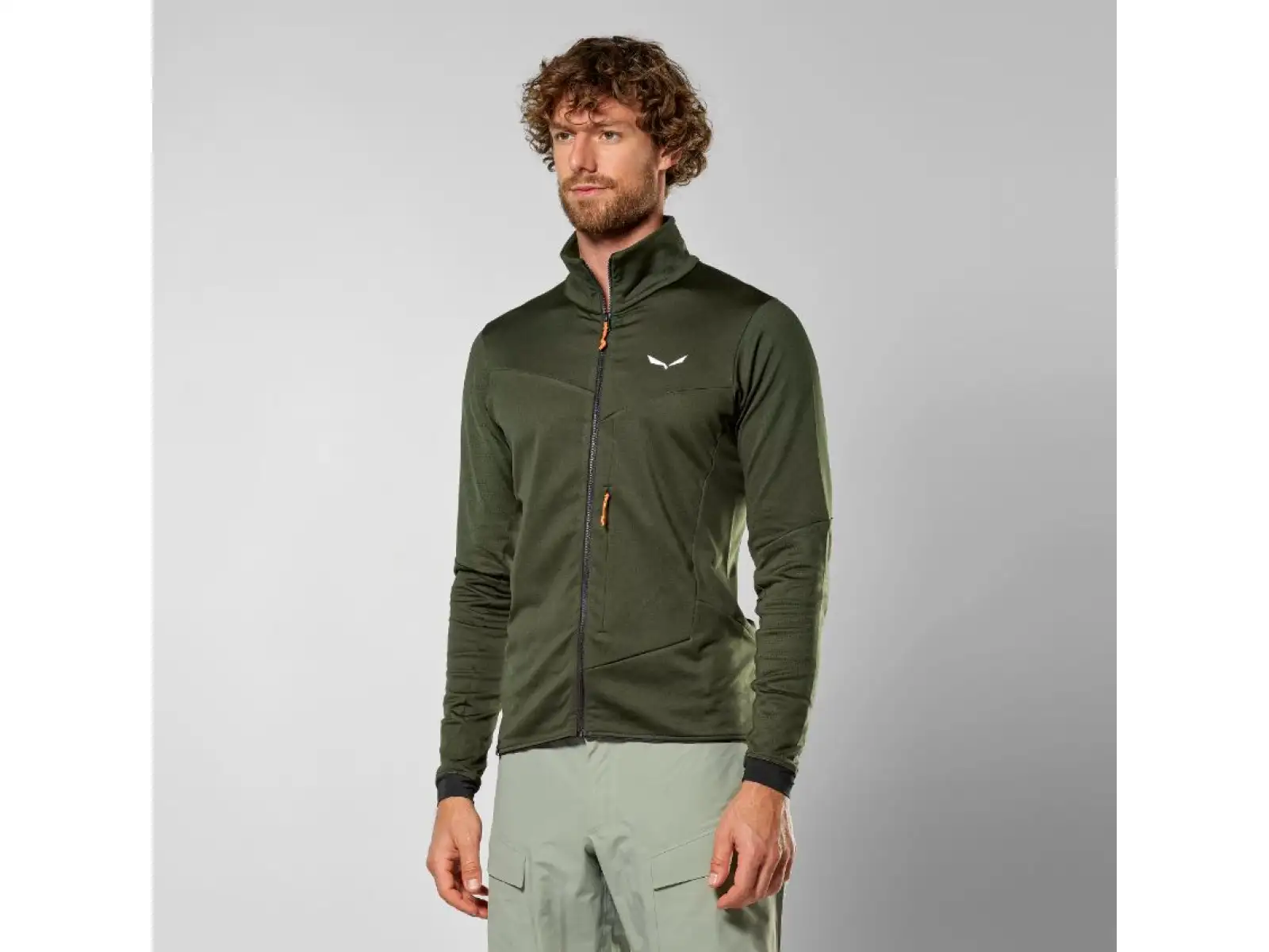 Salewa Sella Crevasse men's sweatshirt Golden Brown