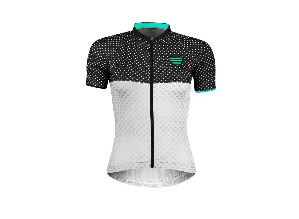 Force Points women's jersey short sleeve black/white/turquoise