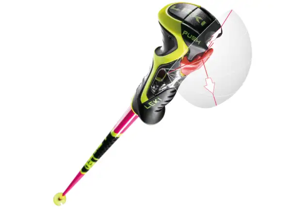 Leki WCR TBS SL 3D alpine poles Neonpink/Black/Neonyellow