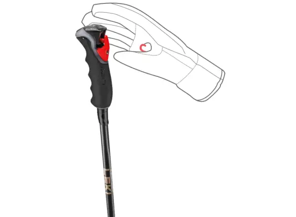 Leki Artena Airfoil 3D downhill poles Black/Dark Anthracite/Rosegold