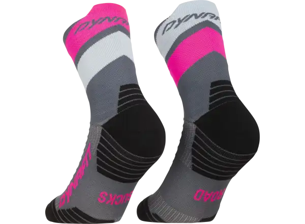 Dynafit Ultra Mid running socks Cinder/Pink Glo