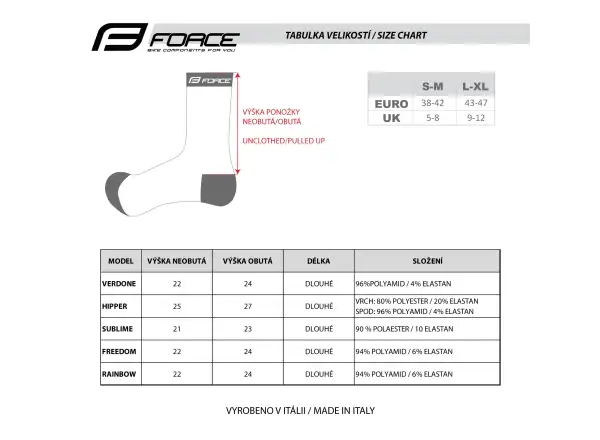 Force Verdone cycling socks white