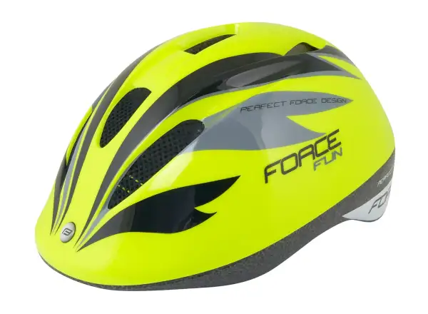 Force Fun Stipes kids' helmet fluo