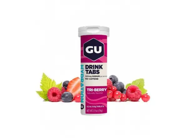GU Hydration Drink Tabs effervescent tablets Triberry 54 g