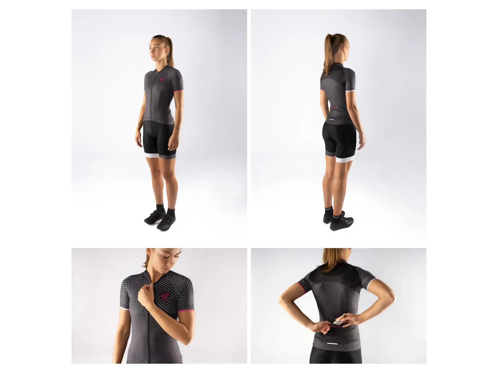 Force Points women's jersey short sleeve black/pink