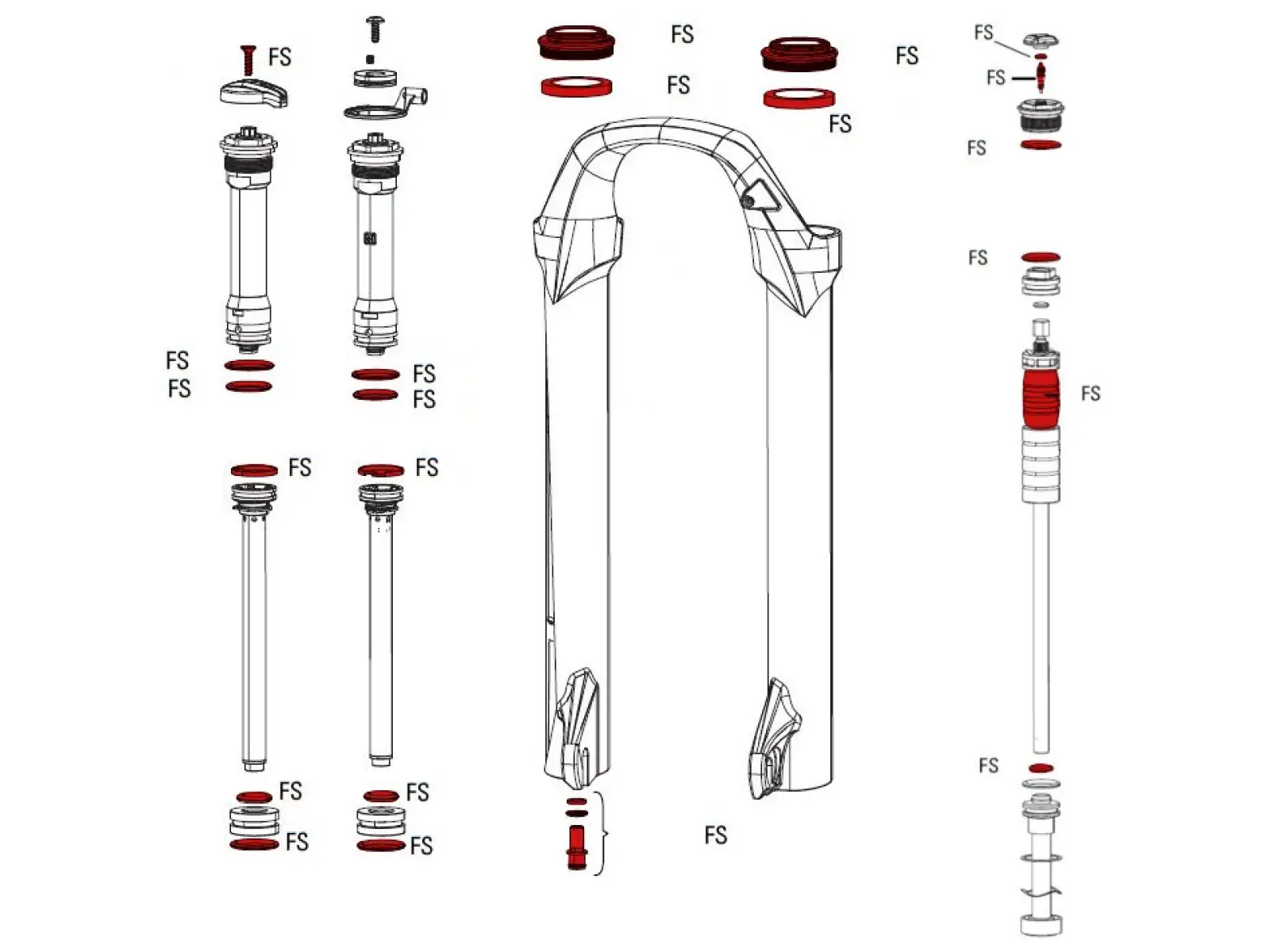Rock Shox Service Kit Full 30 GOLD service kit
