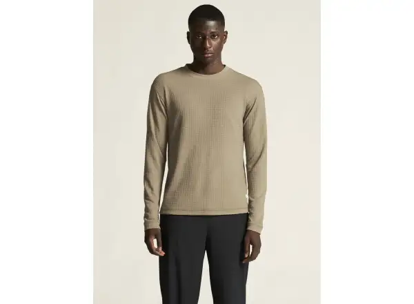 Craft Wool Waffle men's shirt long sleeve beige