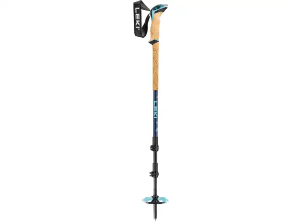 Leki Winter tour Bernina Lite 3 women's ski touring poles Denim blue/Dark blue/Mint
