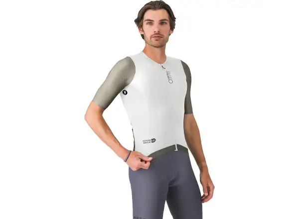 Castelli Corretto men's jersey short sleeve Ivory/Clay-Black