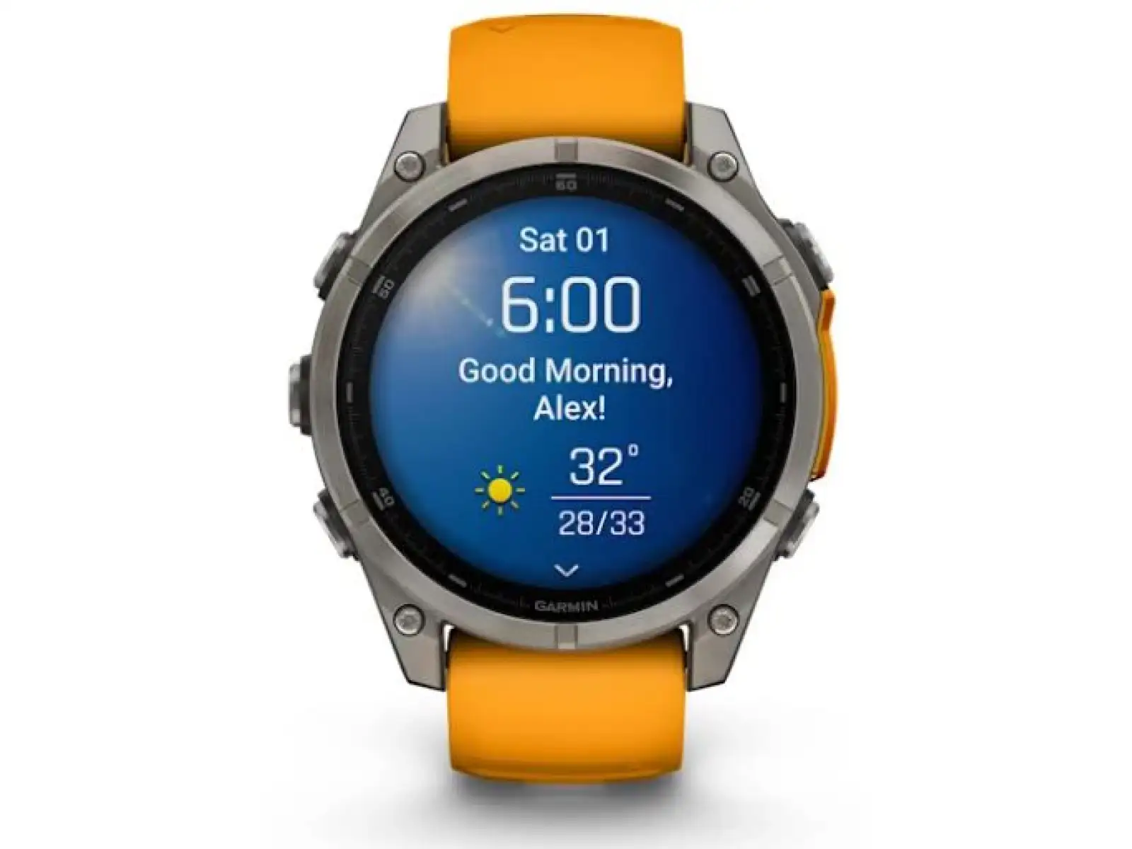 Garmin fenix 8 - 47 mm AMOLED Sapphire smart watch Titanium Orange/Graphite