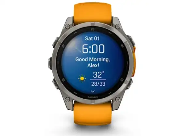 Garmin fenix 8 - 47 mm AMOLED Sapphire smart watch Titanium Orange/Graphite