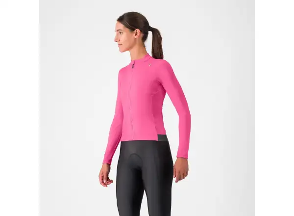 Castelli Espresso Thermal women's jersey Violet Pink/Dark Gray