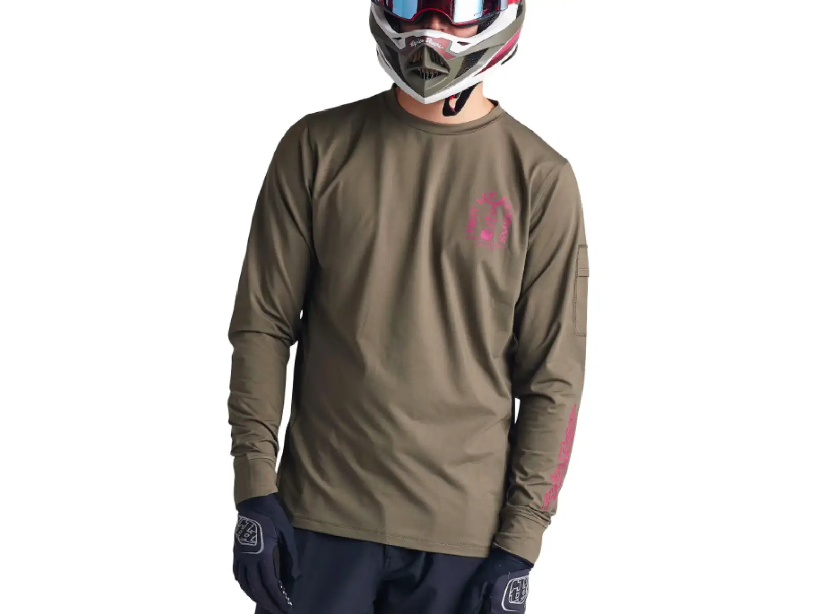 Troy Lee Designs Ruckus Ride Tee men's jersey long sleeve Fangs Olive