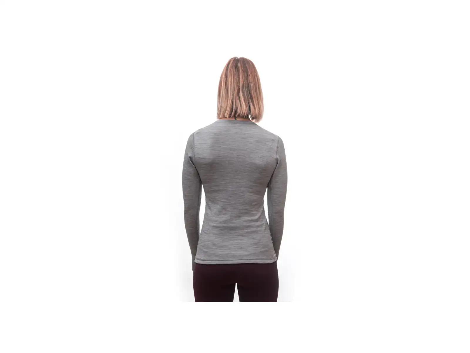 Sensor Merino Bold women's long sleeve shirt Cool Gray
