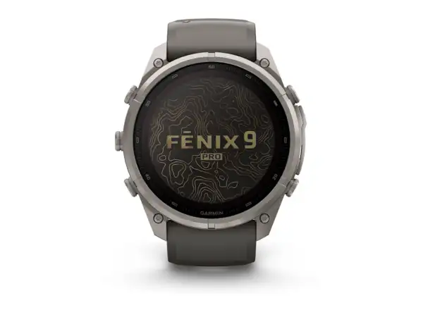 Garmin Fénix 9 Pro inReach Solar 51 mm smart watch Titanium Pebble Gray/Silver Gray